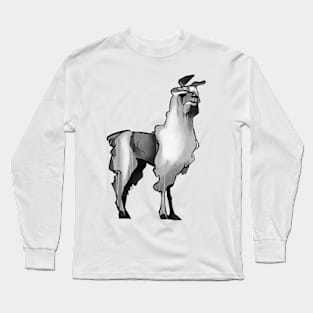 Cartoony Doomed Llama Long Sleeve T-Shirt